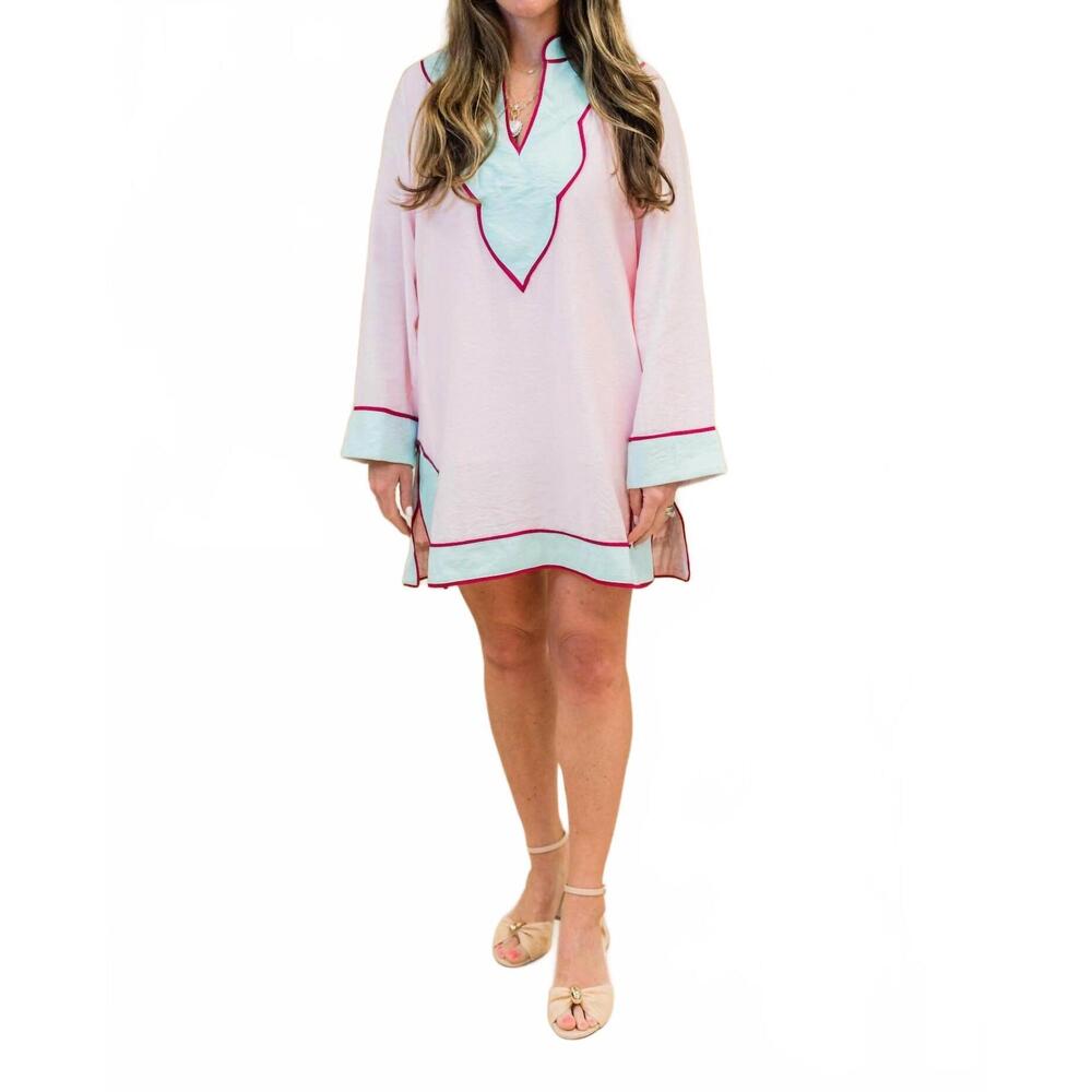 NEW ENDLESS BLU. turks tunic dress in pink/blue